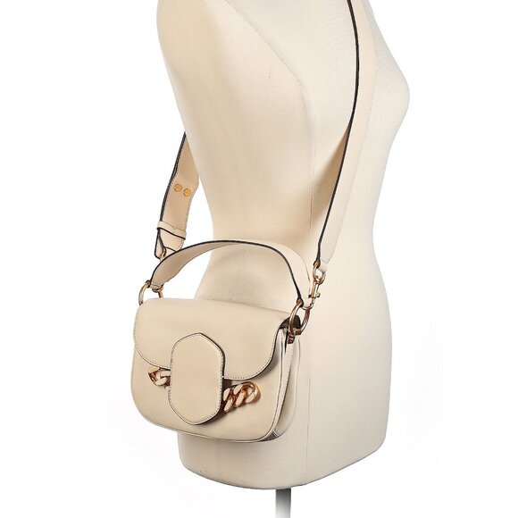 Tory Burch Jessie Top-handle Satchel In Cream Nappa Leather - Picture 3 of 11